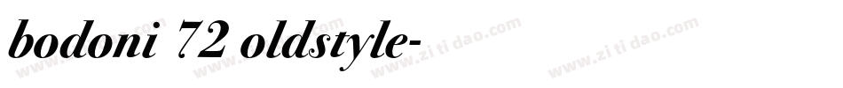 bodoni 72 oldstyle字体转换